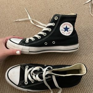 Black and White High Top Converse